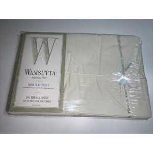 Vintage Wamsutta Supercale Plus Twin Flat Sheet - Ivory - 200 TC